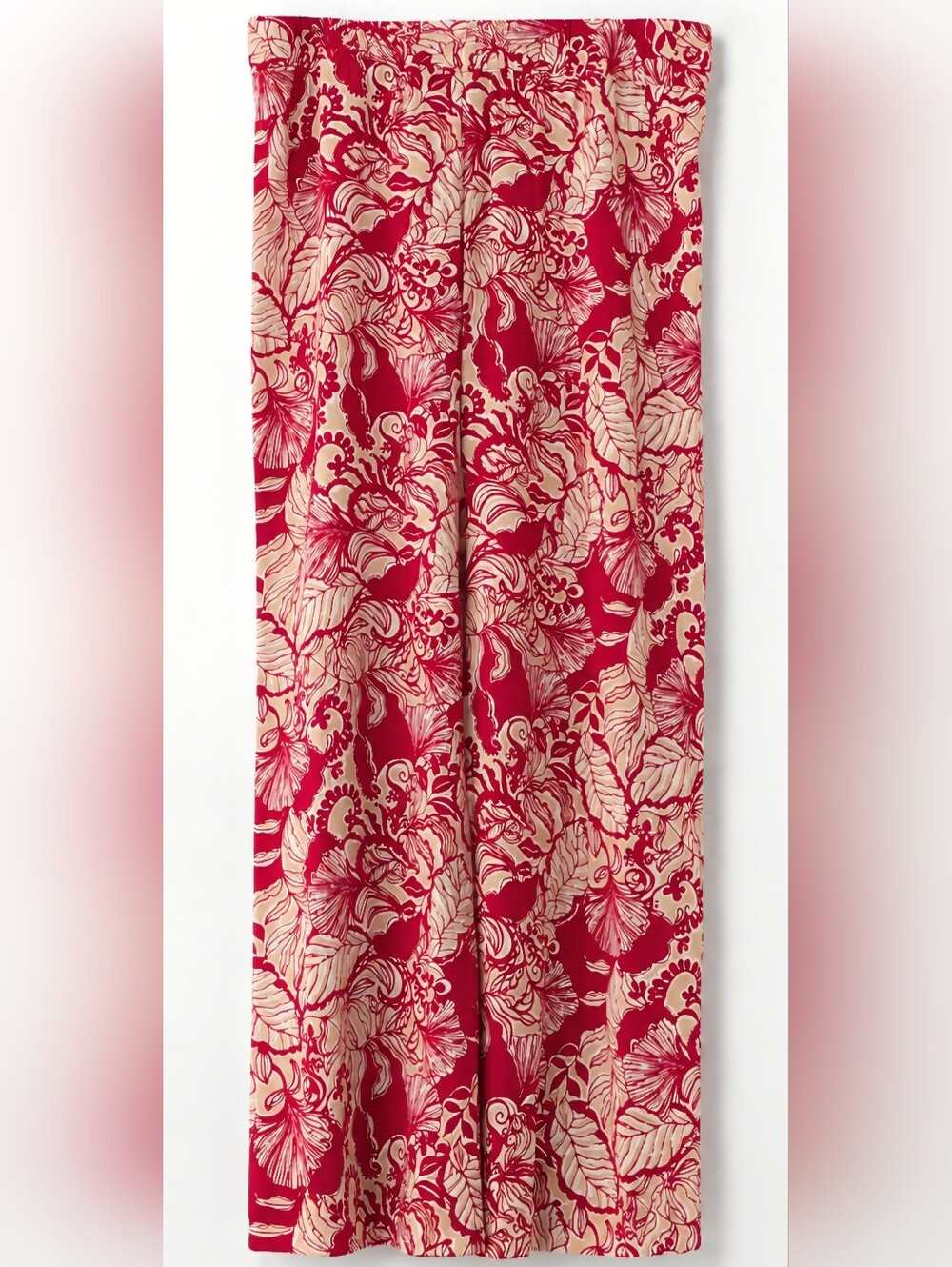 Lilly Pulitzer Pink & Cream Floral Print Knit Pants Size Large